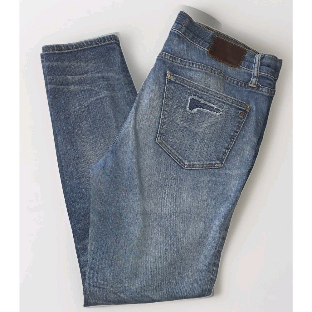 Women's Madewell Faded Rip Repair Distressed Stretch Skinny Skinny Jeans Size 30